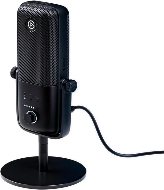 Microfono Profesional Elgato (10Mab9901) Wave:3,Plug And Play,Usb-C,Negro