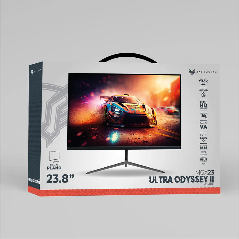 Monitor 23.8" Balam Rush (Br-938341) Ultra Odissey Ii Mgx23,1920*1080,165Hz,1Ms,Hdmi,Dp,Plano,Negro