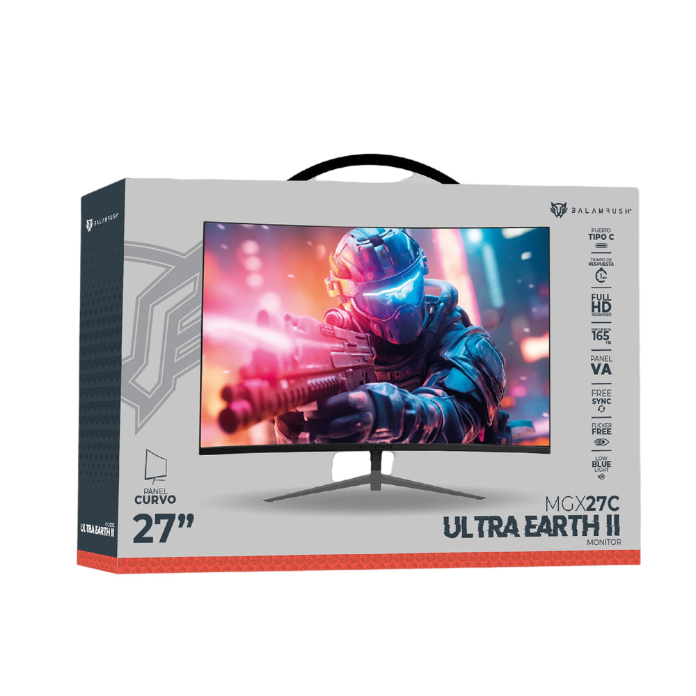 Monitor 27" Balam Rush (Br-938273) Ultra Earth Iimgx27C,1920*1080,165Hz,1Ms,Hdmi,Dp,Curvo,Negro
