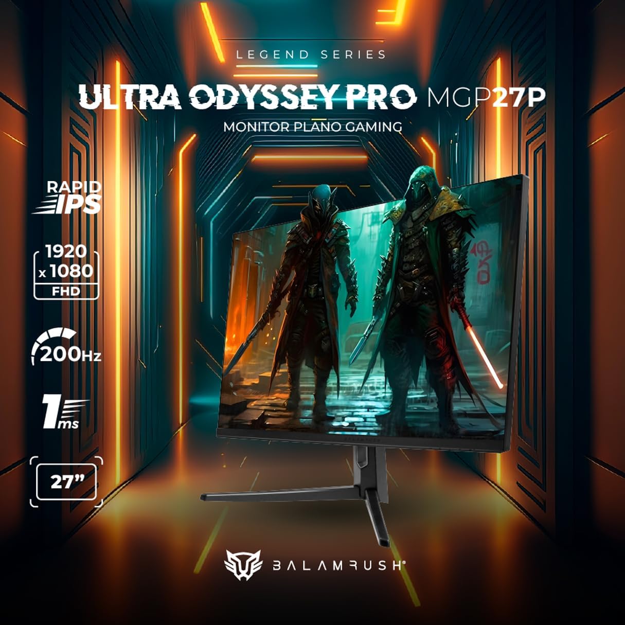 Monitor 27 Balam Rush (Br-938624) Ultra Odyssey Pro Mgx271920*1080200Hz1Mshdmidpplanonegro