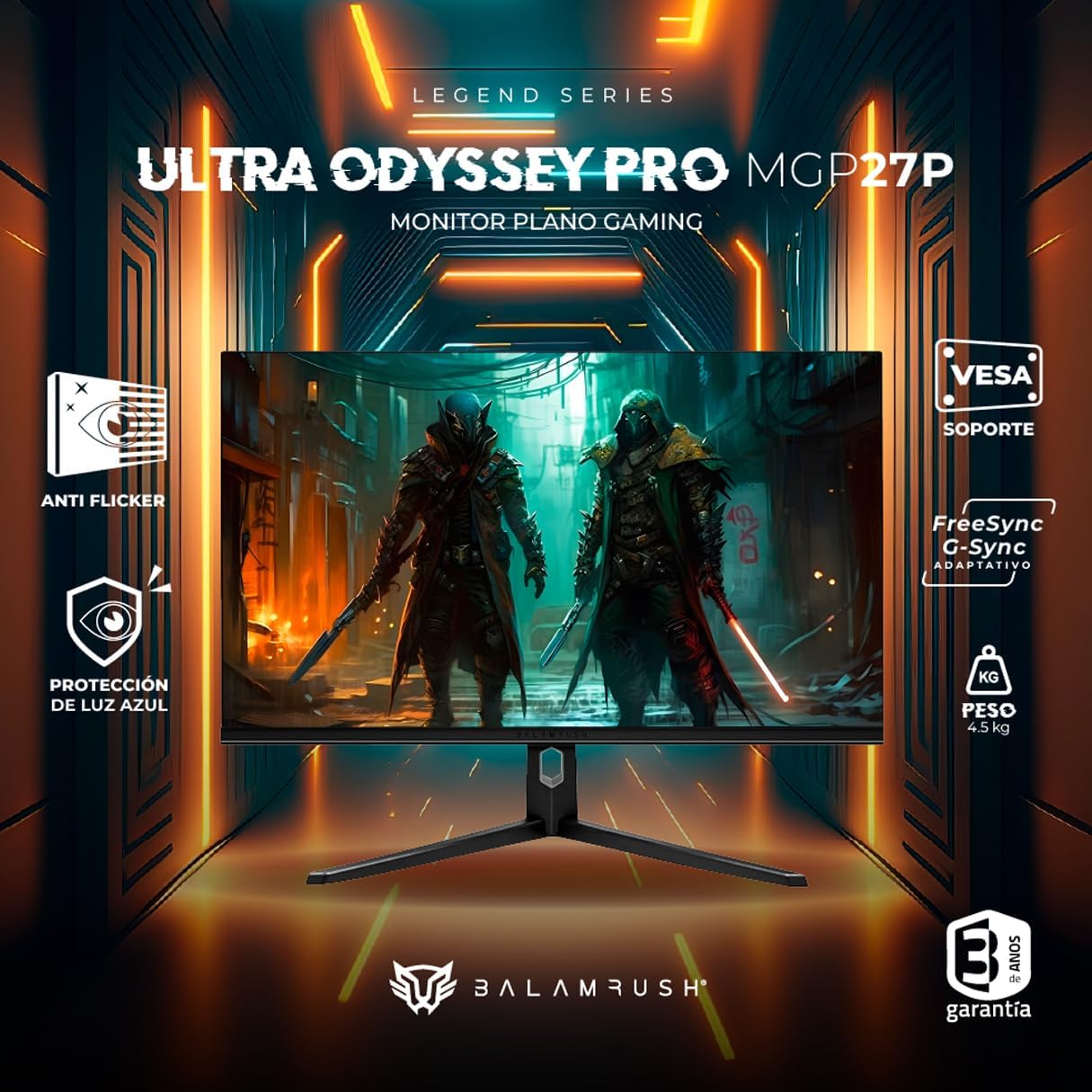 Monitor 27 Balam Rush (Br-938624) Ultra Odyssey Pro Mgx271920*1080200Hz1Mshdmidpplanonegro