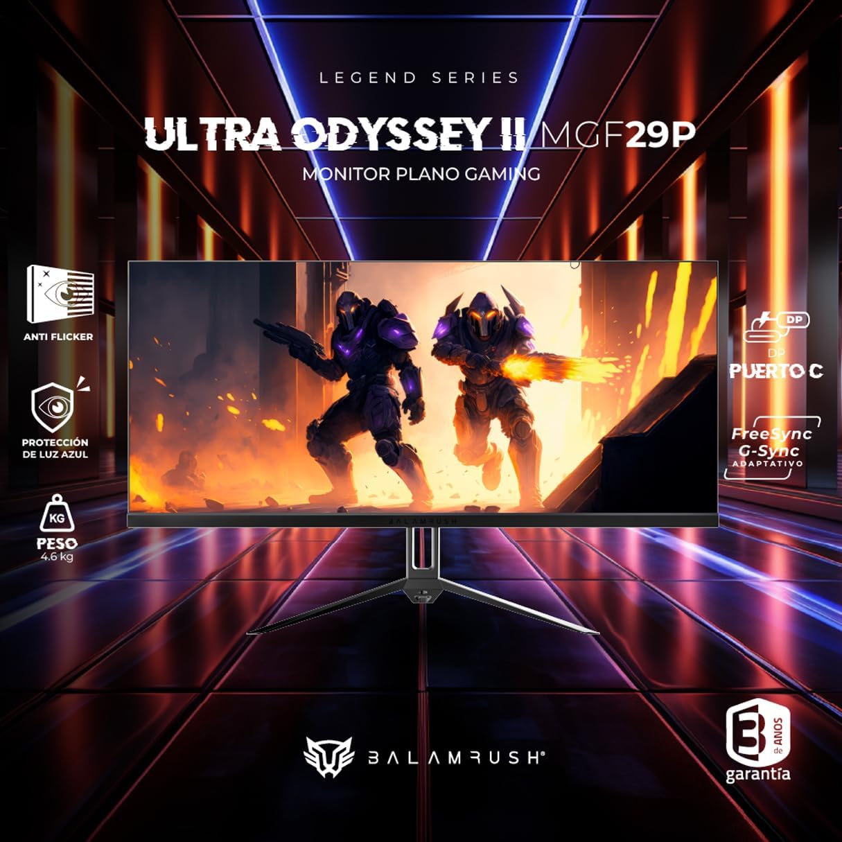 Monitor 29 Balam Rush (Br-938648) Ultra Odyssey Ii Mgf29P2560*108075Hz1Mshdmidpplanonegro