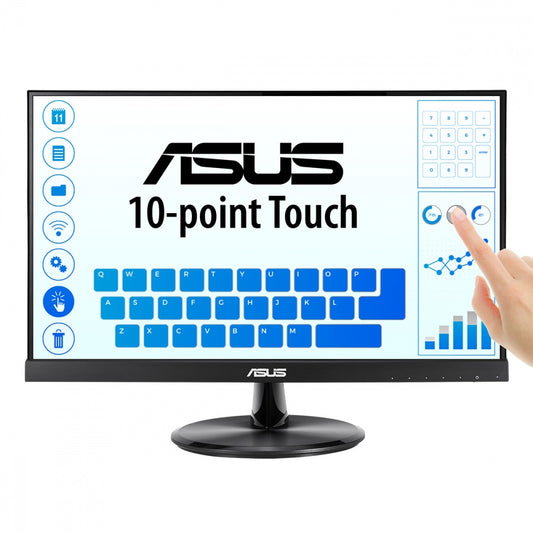 Monitor Asus Vt229H W-Led Touch 21.5'', Full Hd, Hdmi, Bocinas Integradas (2 X 1.5W), Negro
