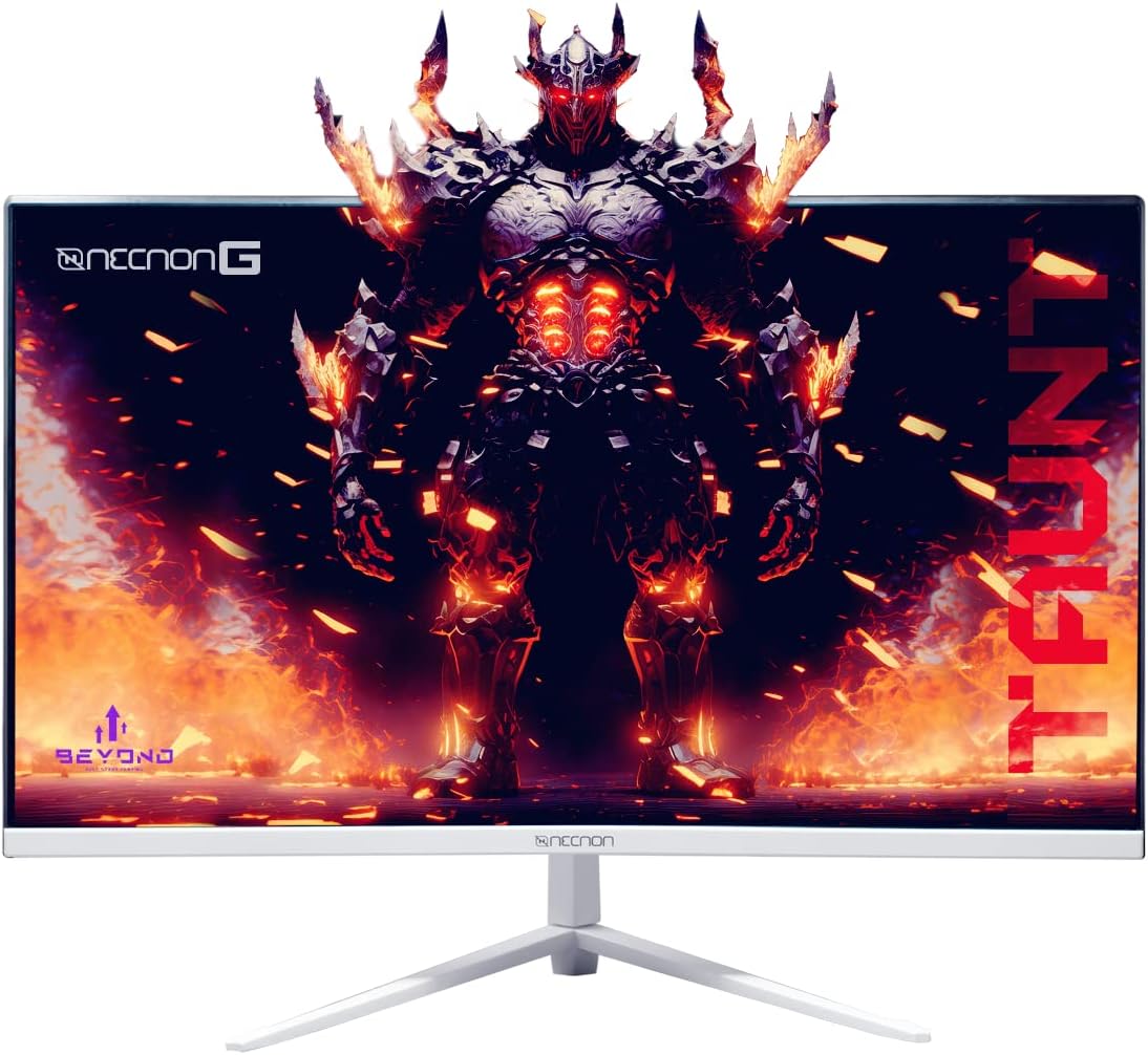 Monitor Gaming Led 23.8" Necnon (Nmg-24C7-Bl) 1920X1080,Curvo,Full Hd,Hdmi,Vga,75Hz,4Ms,Blanco