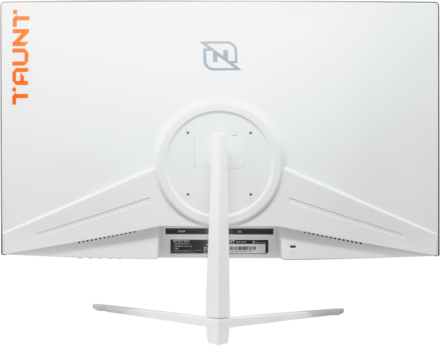 Monitor Gaming Led 23.8" Necnon (Nmg-24C7-Bl) 1920X1080,Curvo,Full Hd,Hdmi,Vga,75Hz,4Ms,Blanco