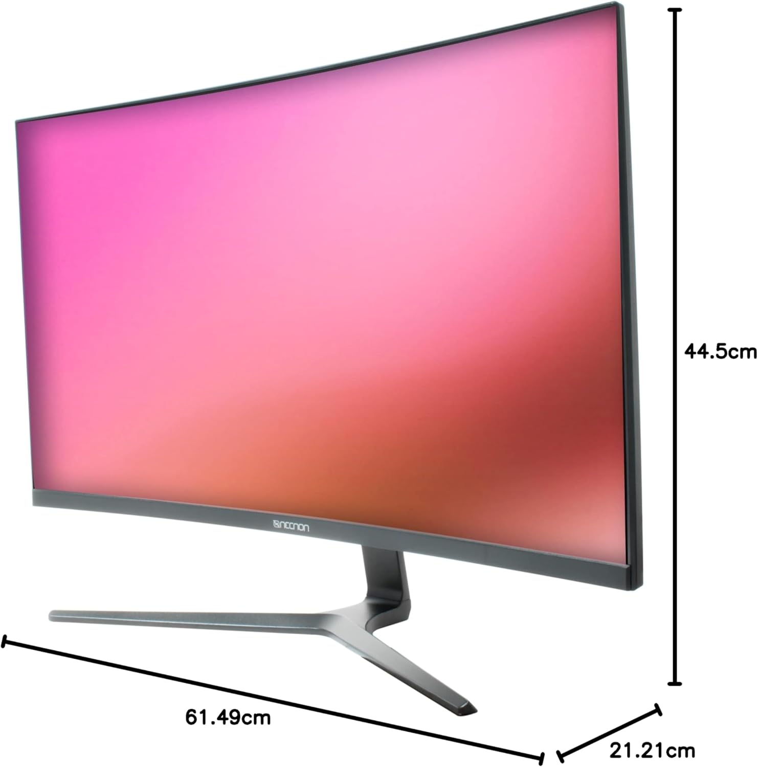 Monitor Gaming Led 27" Necnon (Nmg-27C1-Ng) 1920X1080, Curvo, 165Hz, 1Ms, Rgb, Hdmi, Vga, Dp, Negro