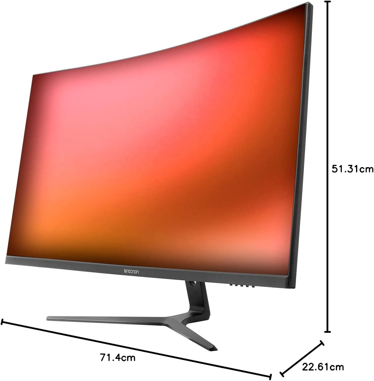 Monitor Gaming Led 31.5" Necnon (Nmg-32C2-Bl) 1920X1080, Curvo, 240Hz, 1Ms, Rgb, Hdmi,Vga,Dp, Blanco