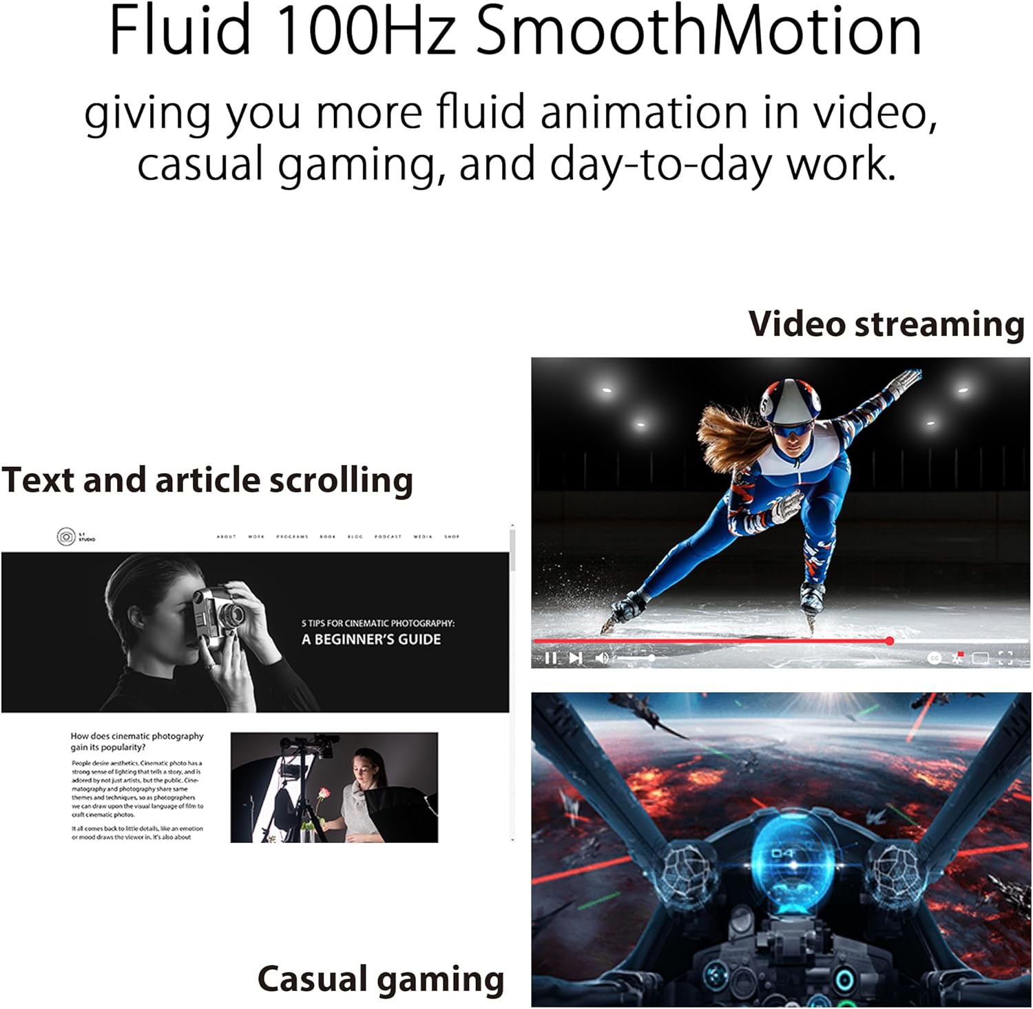 Monitor Led Asus 23.8" (Va24Ehf) 1920X1080 100Hz,Ips,Hdmi,Adaptative-Sync,Negro