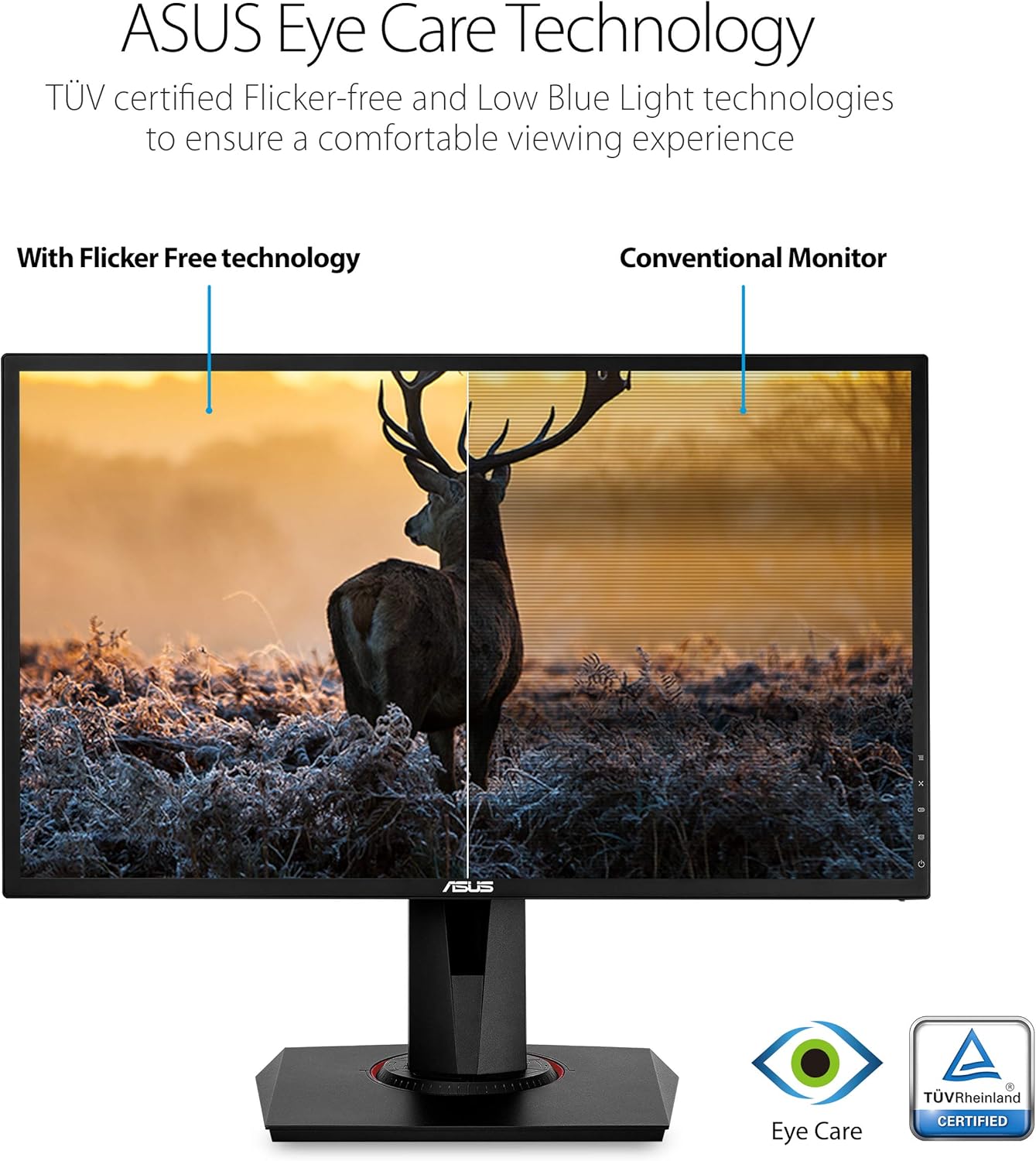 Monitor Led Asus 24" (Vg248Qg) 1080X1920 165Hz,Tn,1Ms,Hdmi,Dp,Dvi-D,G-Sync,Gameplus,Gris