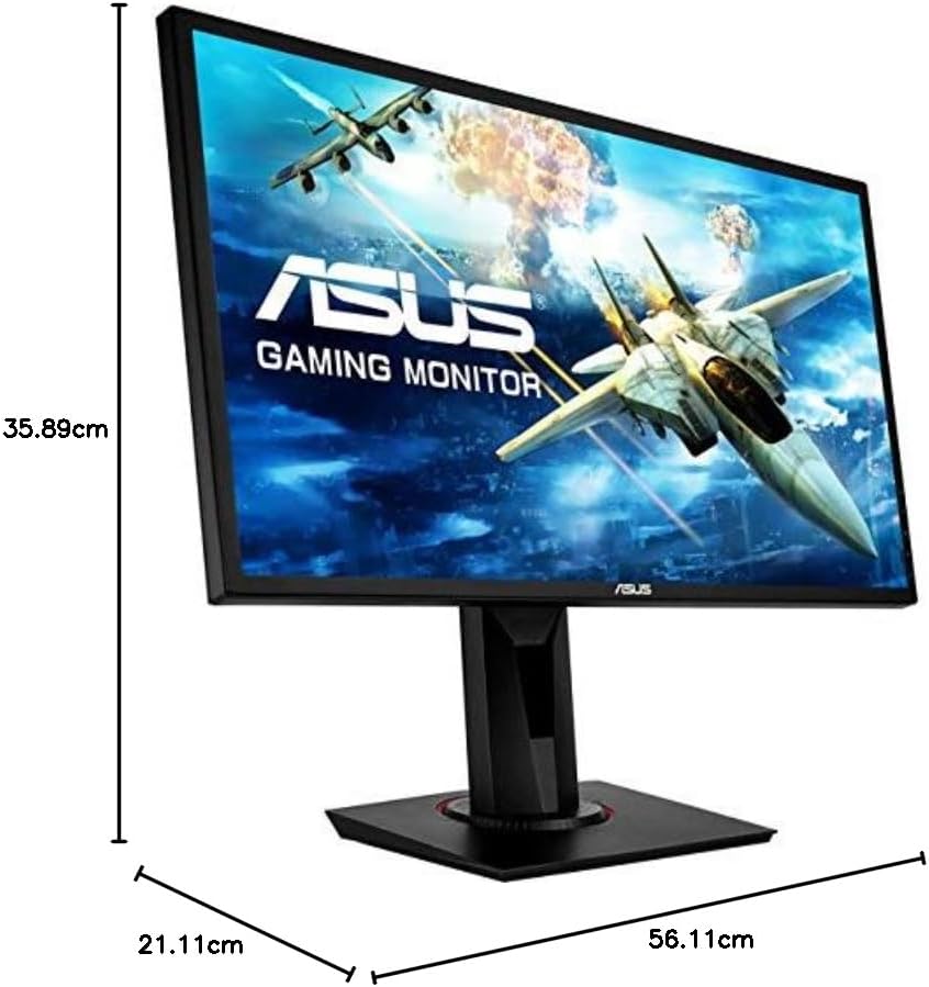 Monitor Led Asus 24" (Vg248Qg) 1080X1920 165Hz,Tn,1Ms,Hdmi,Dp,Dvi-D,G-Sync,Gameplus,Gris