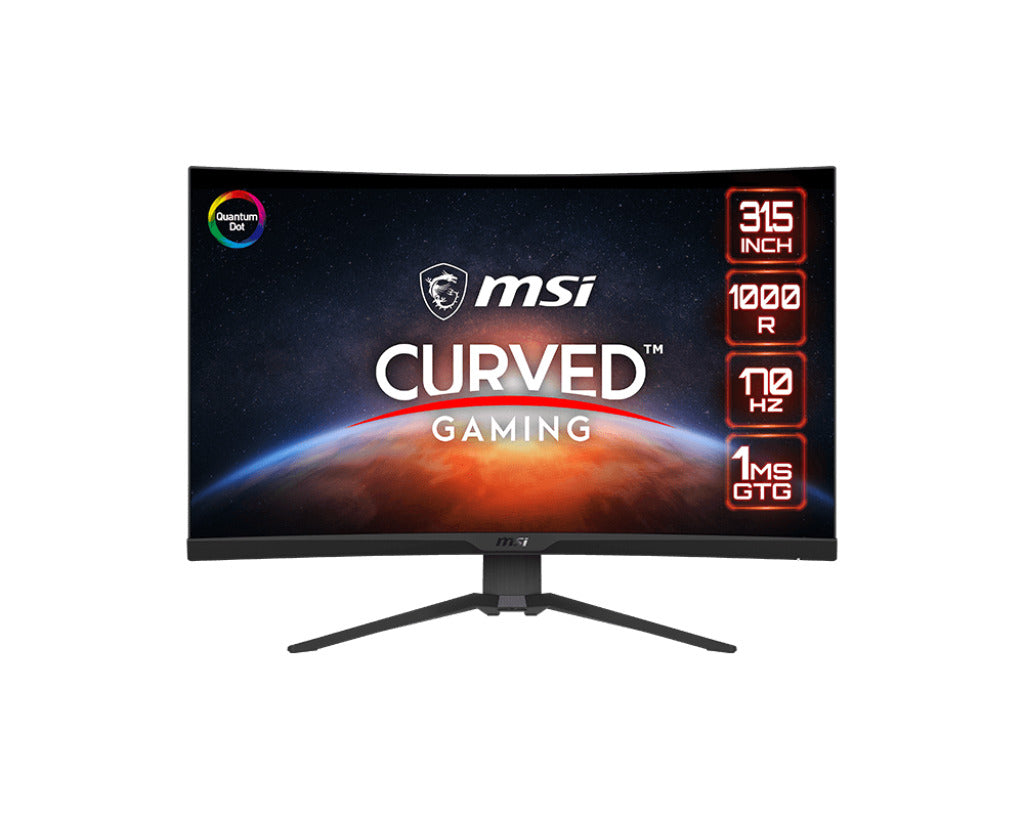 Monitor Led Msi 32" (Mag 325Cqrf Qd) 2560X1440, Curvo, 170 Hz, 1Ms, 2*Hdmi, 1*Dp, 1* Usb Tipo C