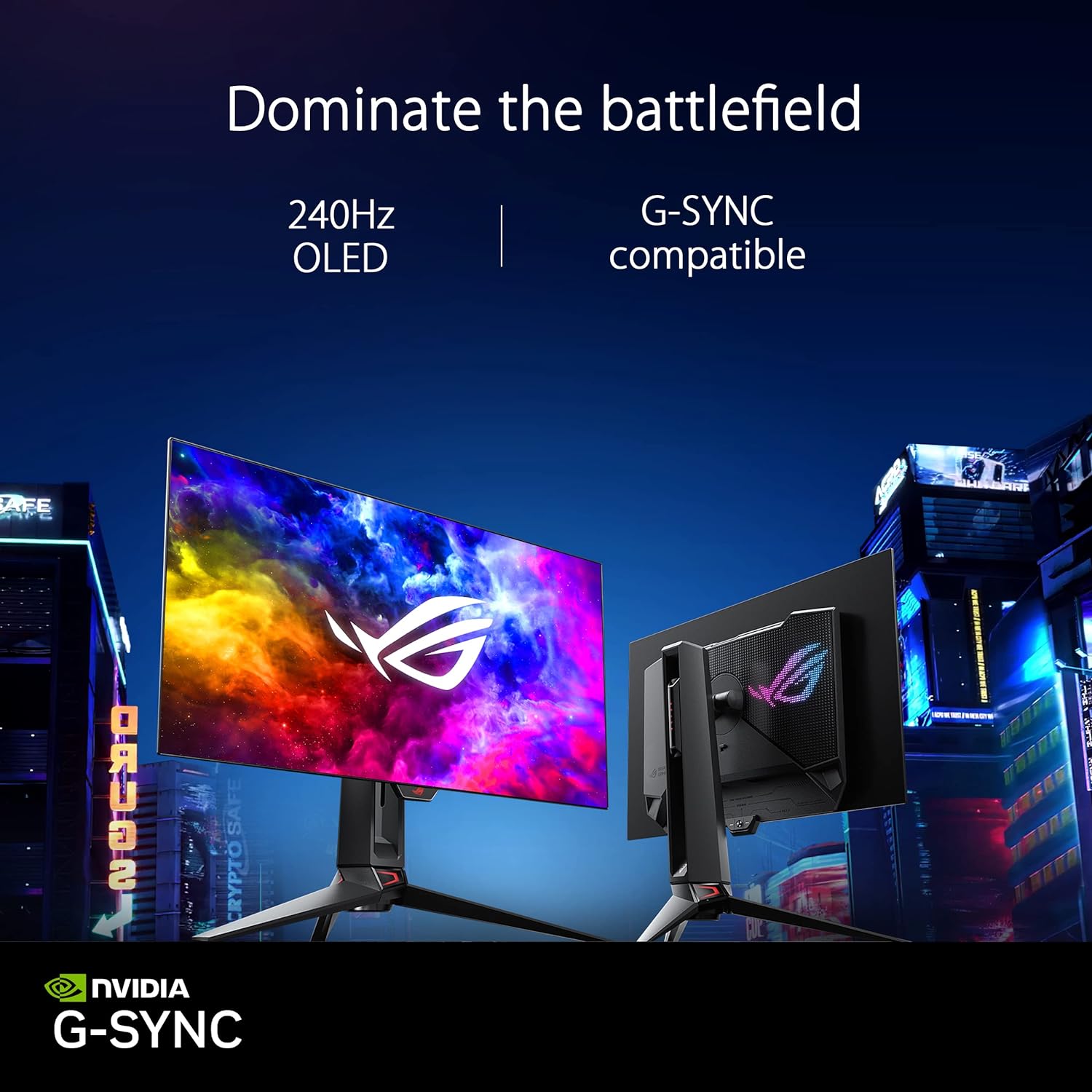 Monitor Oled Asus 27 (Pg27Aqdm) Rog Swift2560X1440Hdoled240Hz0.03Ms2*Hdmidpg-Synchdr10