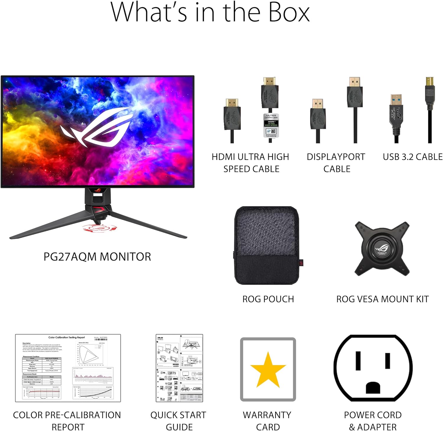 Monitor Oled Asus 27 (Pg27Aqdm) Rog Swift2560X1440Hdoled240Hz0.03Ms2*Hdmidpg-Synchdr10