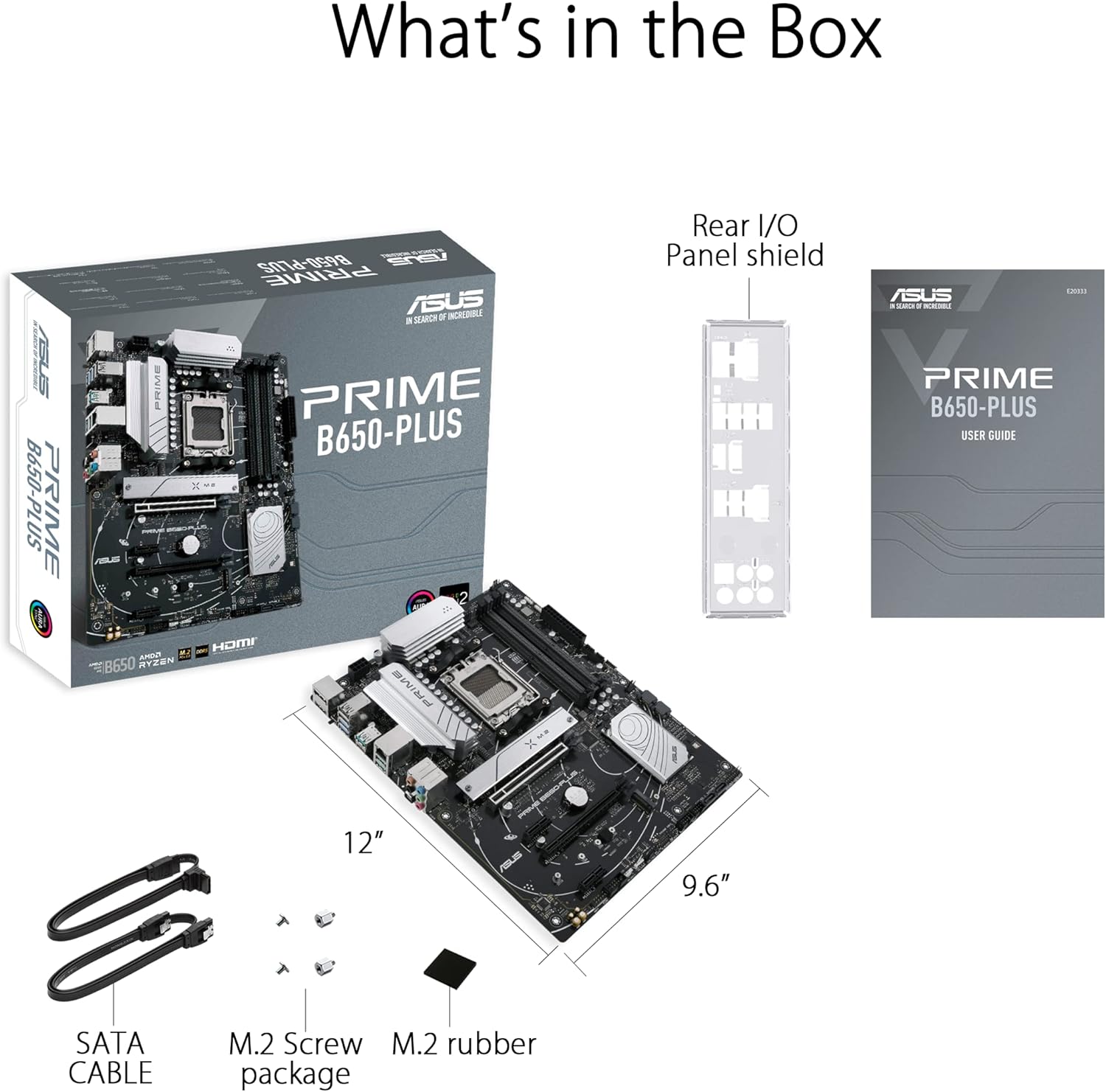 Motherboard Asus (Prime B650-Plus) Socket Am5,4*Ddr5,Hdmi,Dp,Vga,Pcie-4.0,Atx