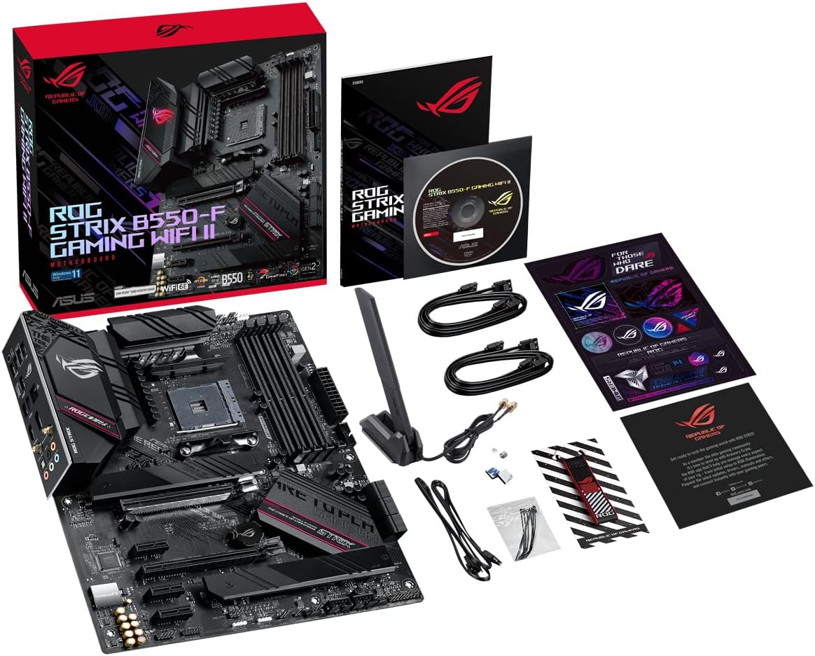 Motherboard Asus (Rog Strix B550-F Gaming Wifi Ii) Socket Am4,4*Ddr4,Hdmi,Dp,Pcie-4.0,Wifi6E,Atx