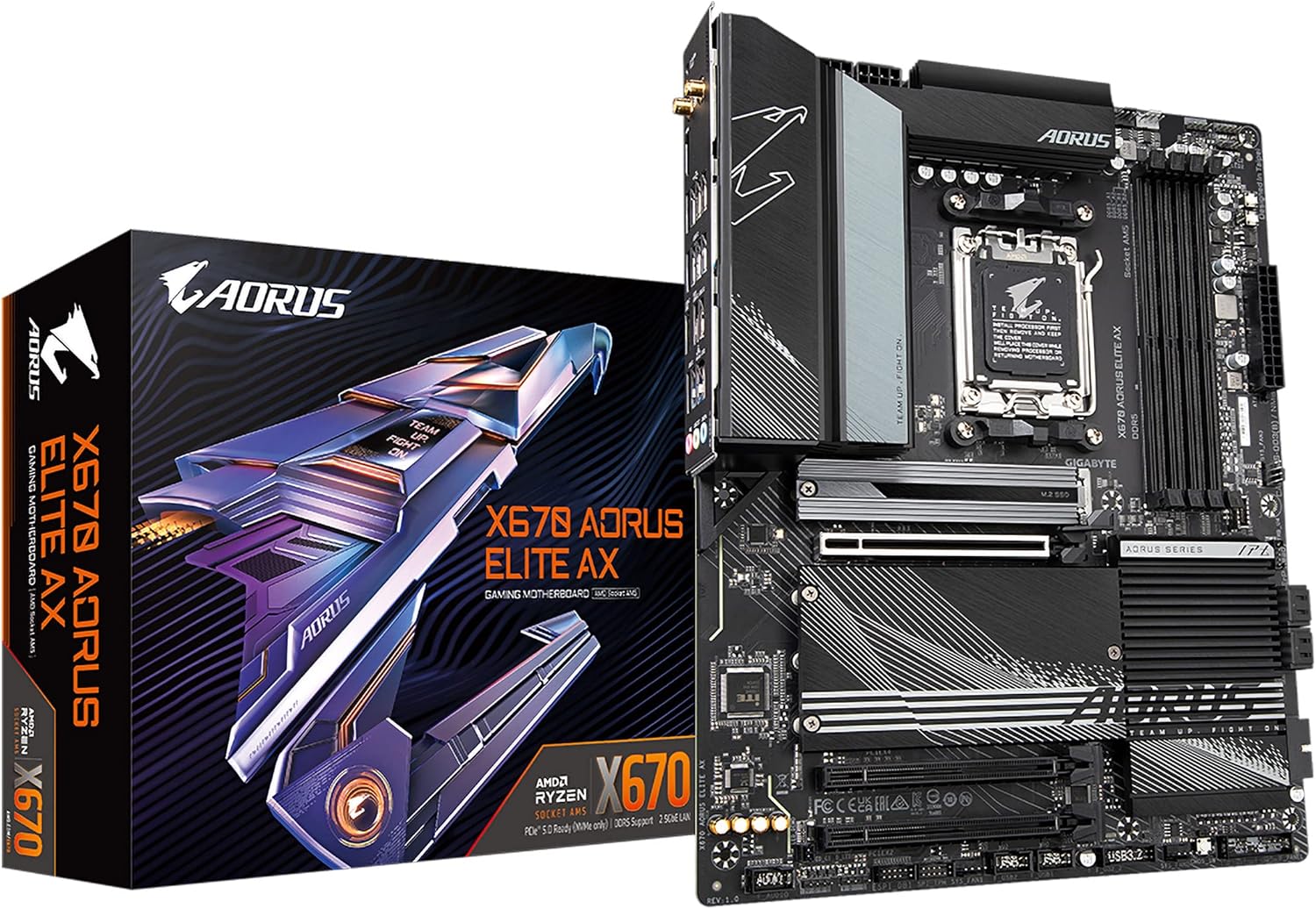 Motherboard Gigabyte (B650 Aorus Elite Ax) Socketam5,4*Ddr5,M.2,Atx, Wifi
