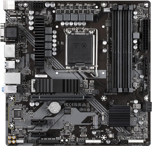 Motherboard Gigabyte (B760M Ds3H Ddr4) Socket 170012A/13A,4*Ddr4 128Gb,4*M.2,Dp,Hdmi,Micro Atx