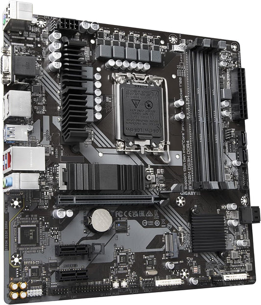 Motherboard Gigabyte (B760M Ds3H Ddr4) Socket 170012A/13A,4*Ddr4 128Gb,4*M.2,Dp,Hdmi,Micro Atx
