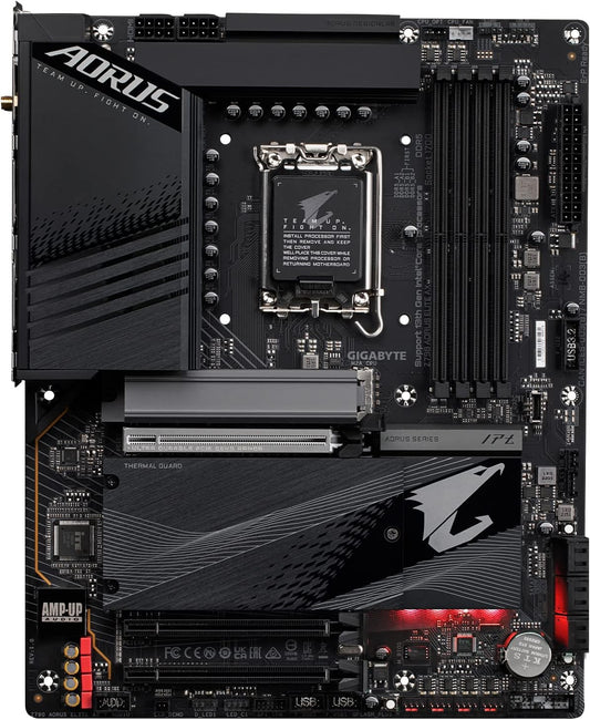 Motherboard Gigabyte (Z790 Aorus Elite Ax)Socket1700 12A/13A, 4* Dimm,Ddr5 5600,Pci-E 4.0 Nvme/Sat