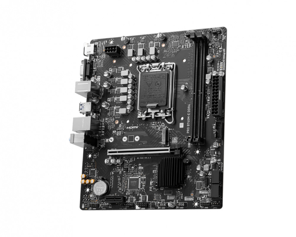Motherboard Msi (Pro B760M-E Ddr4) Socket 1700 2*Ddr4 4800 1*Hdmi 1*Vga 1*M.2 Micro Atx