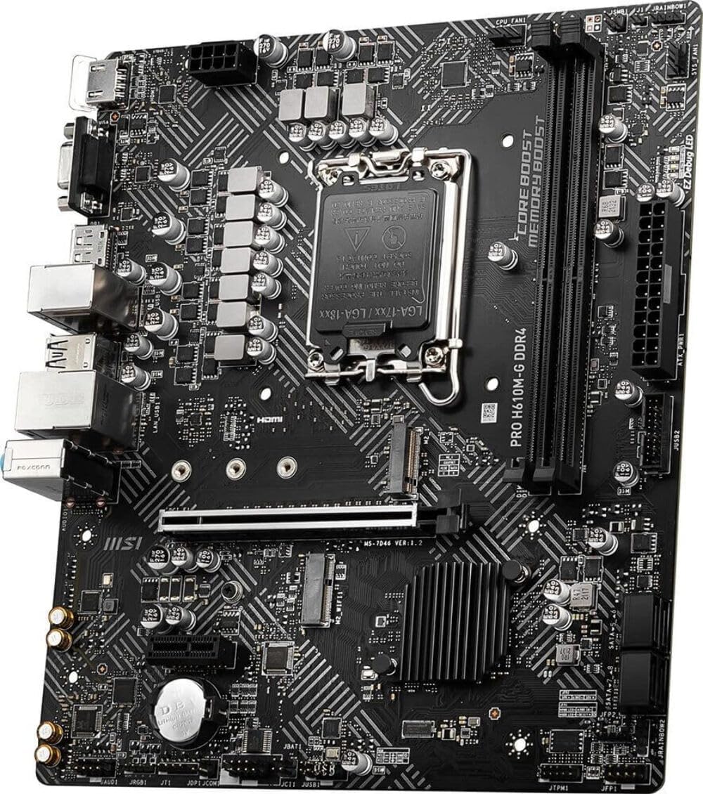 Motherboard Msi (Pro H610M-G Ddr4) Socket 1700, 2*Ddr4 3200Mhz, Hdmi, Vga, Micro Atx