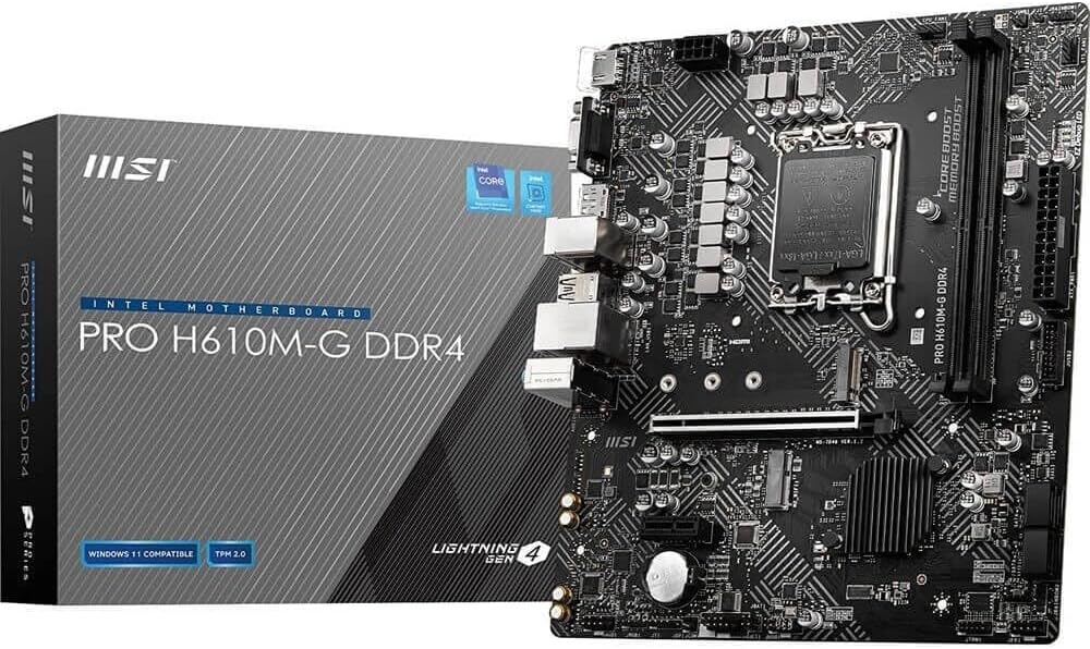 Motherboard Msi (Pro H610M-G Ddr4) Socket 1700, 2*Ddr4 3200Mhz, Hdmi, Vga, Micro Atx