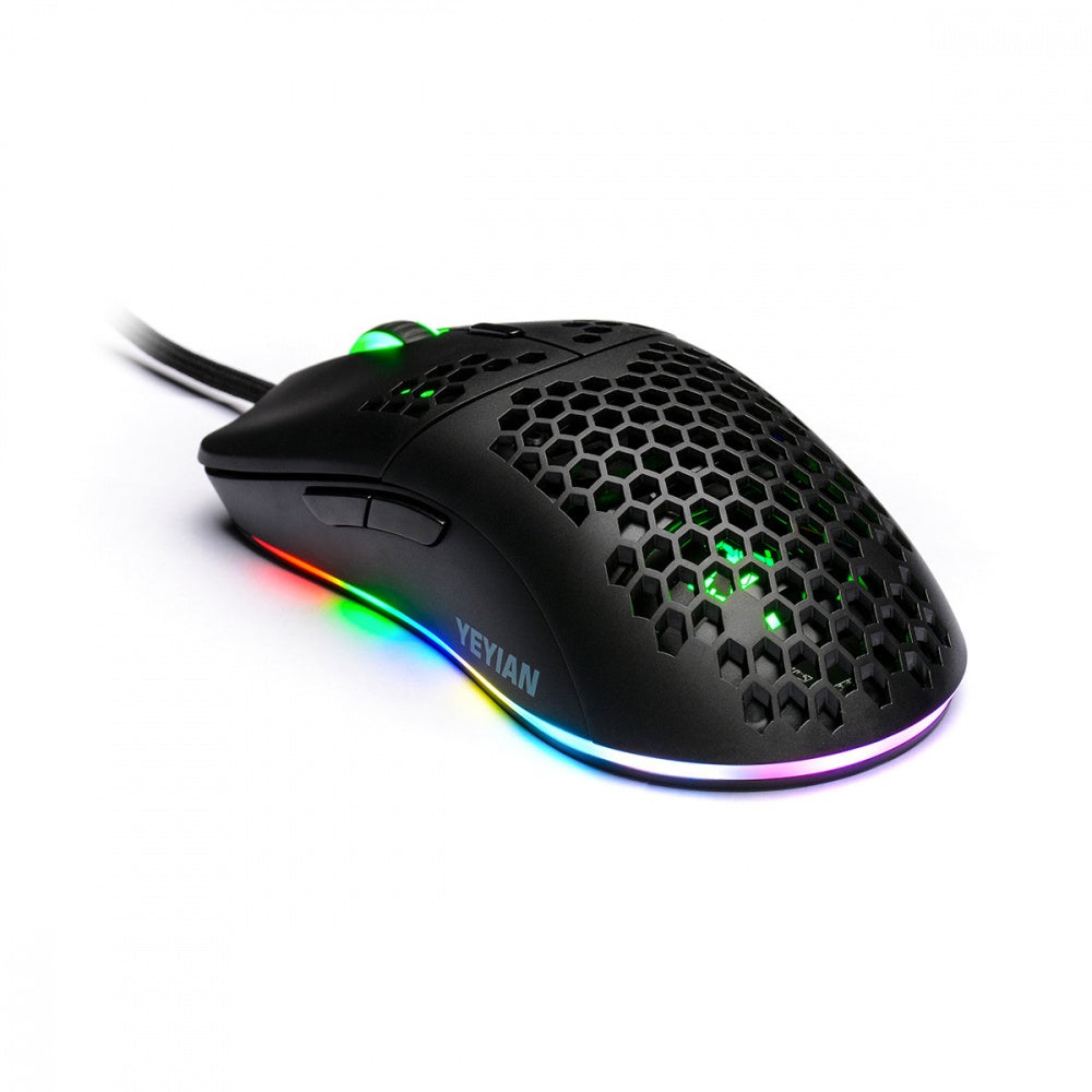 Mouse Gamer Ergonómico Yeyian Óptico Links, Alámbrico, Usb, 7200Dpi, Negro