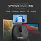 Mouse Inalambrico Acteck (Ac-934077) Optimize Ergo Mi680,Rf Usb,Bt,Optico,1600 Dpi,Negro
