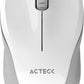Mouse Inalambrico Acteck (Ac-934886) Optimize Trip Mi480,Rf Usb,Bt,Optico,1600 Dpi,Blanco