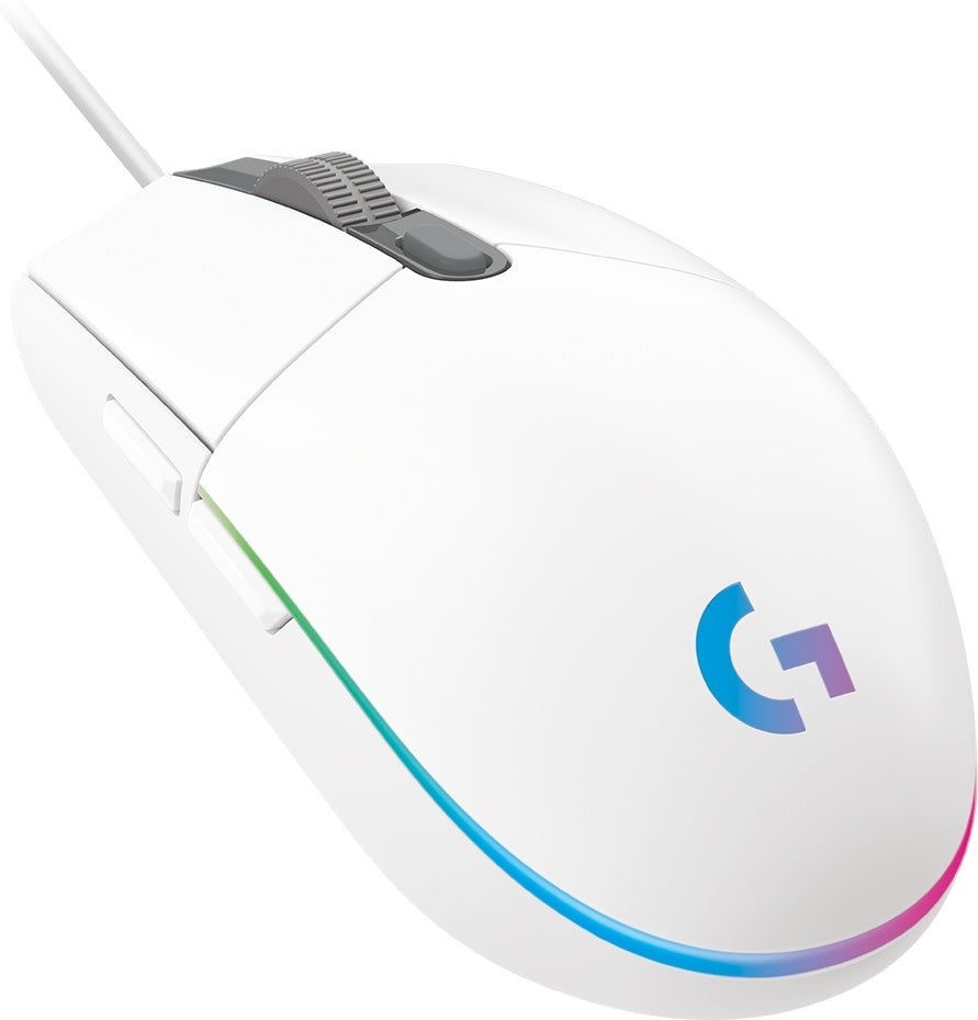 Mouse Gamer Logitech Óptico G203 Lightsync, Alámbrico, Usb, 8000Dpi, Blanco