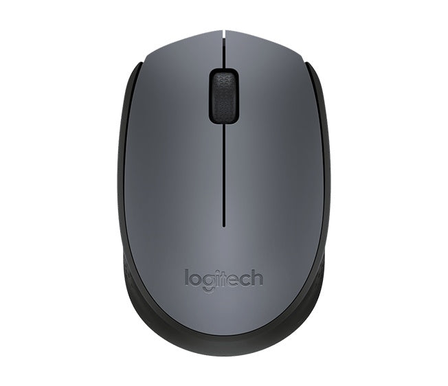 Mouse Ergonómico Logitech Óptico M170, Inalámbrico, Usb, 1000Dpi, Negro/Gris