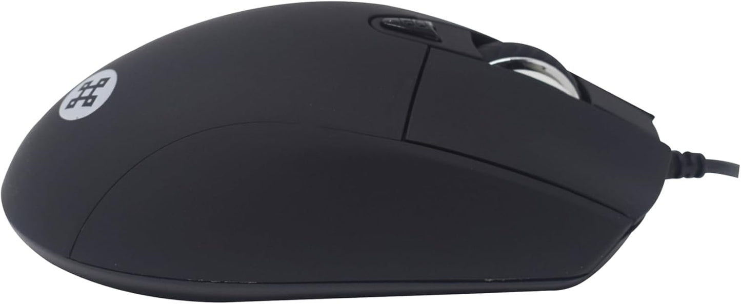 Mouse Naceb (Na-0115N) Alambrico, Optico, 6Botones, 800/2400 Dpi. Negro.