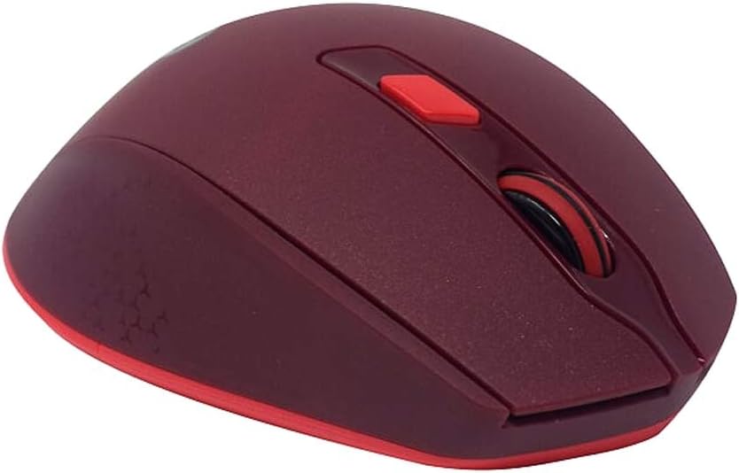 Mouse Naceb (Na-0119R) Inalambrico, Optico, 6Botones, 1200/2400 Dpi Rojo.