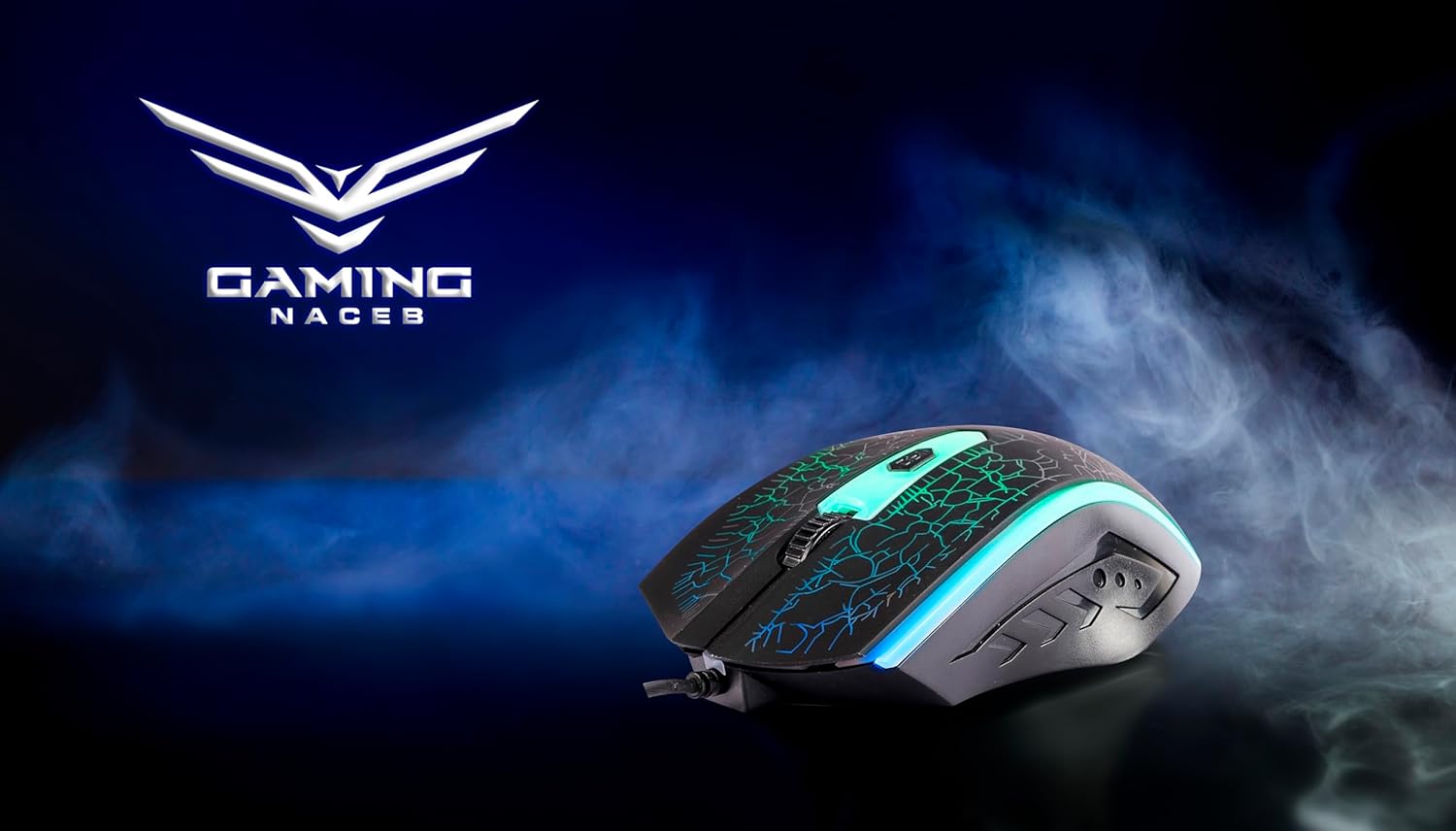 Mouse Optico Gamer Naceb (Na-592Ne), Negro
