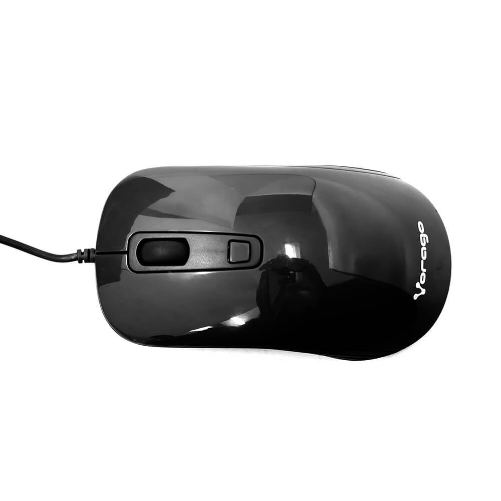 Mouse Ergonómico Vorago Óptico Mo-102, Alámbrico, Usb, 1600Dpi, Negro