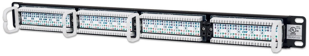 Intellinet Panel De Parcheo Cat5E, 24 Puertos Rj-45, 1U, Negro