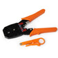 Pinza Ponchadora Qian (Qap-37401) 3 En 1,P/Conexiones Red Rj45,Rj11,Rj12,Peladora De Cable