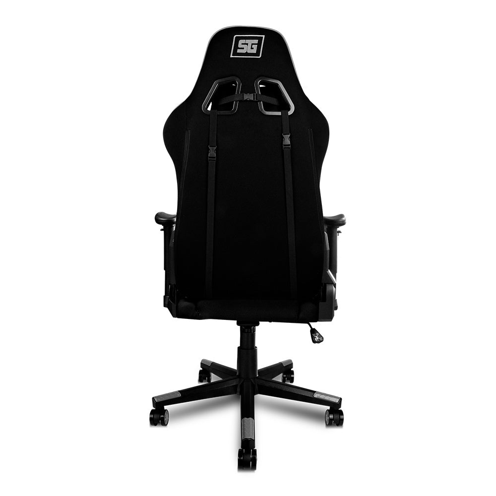 Silla Start The Game Tela Reclinable 2D Con Seguro Negro/Gris Cgc501