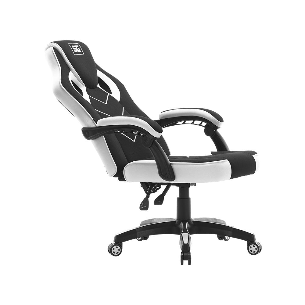 Silla Vorago Start The Game Cgc301-Wh, Tela, Reclinable, Negro/Blanco