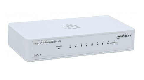 Switch Manhattan Gigabit Ethernet 560702, 8 Puertos 10/100/1000Mbps, 16 Gbit/S, 2048 Entradas