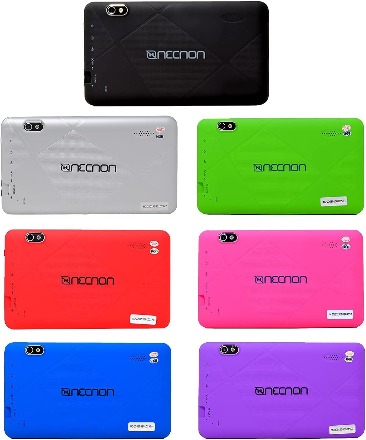 Tablet 7" Necnon (M002Q-2-Rj) Android 10,Ram 2/16Ggb,Cam 2/5Mp,Quadcore 1.8Ghz,Funda Silicon,Rojo