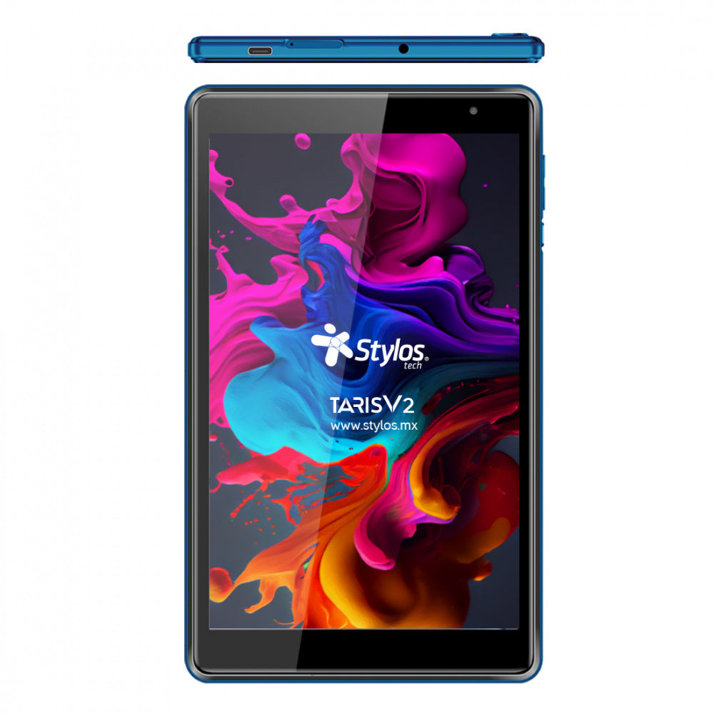 Tablet 8 Stylos (Stta81A) Ram 2/32Gb Android 11 Cam 0.3/2Mp 4000Mah Usb-C Funda Tpu Azul