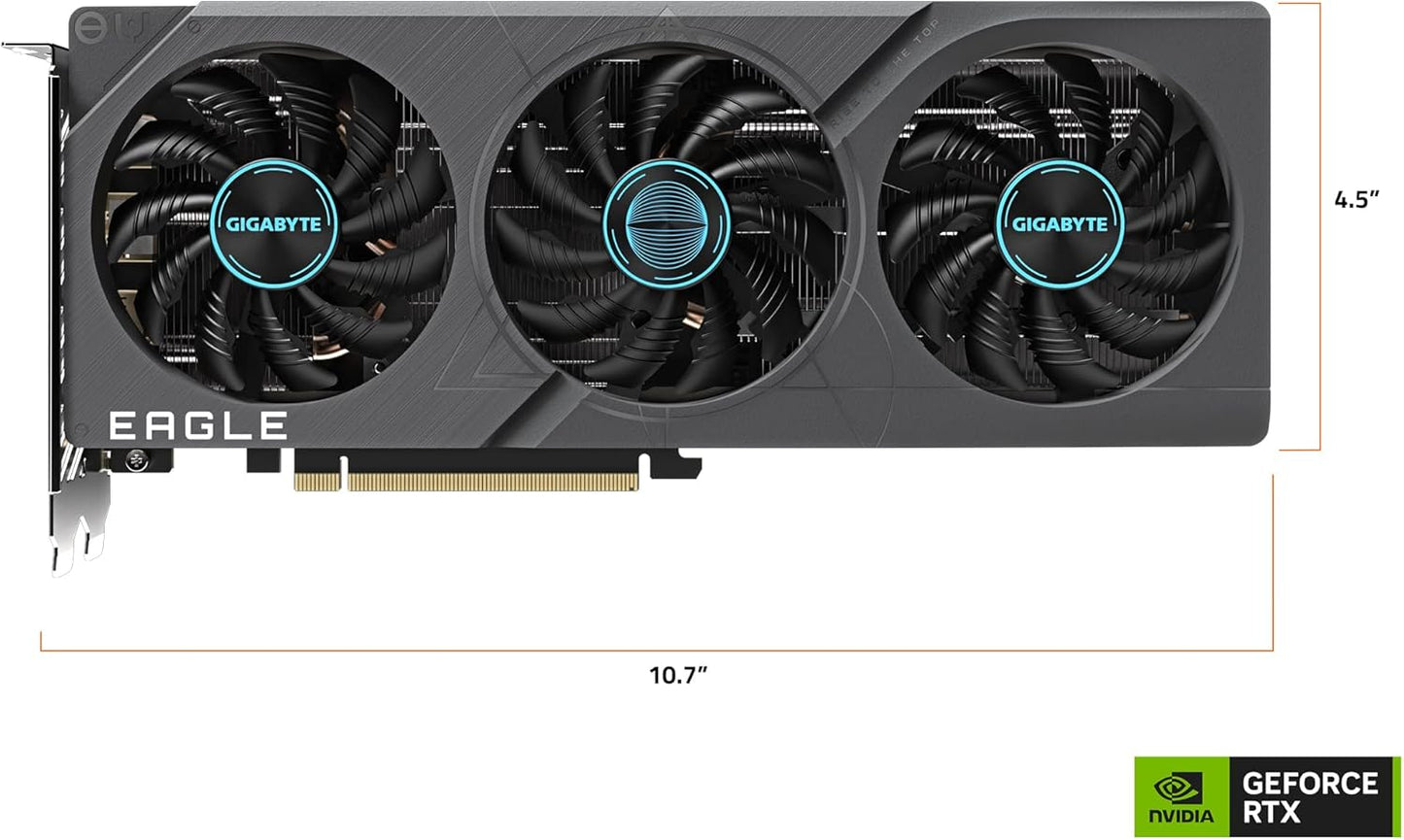 Tarjeta De Video Gigabyte (Gv-N406Teagle Oc-8Gd) Rtx 4060 Ti,8Gb Gddr6,Pcie 4.0, 2* Hdmi, 2*Dp,3 Fan