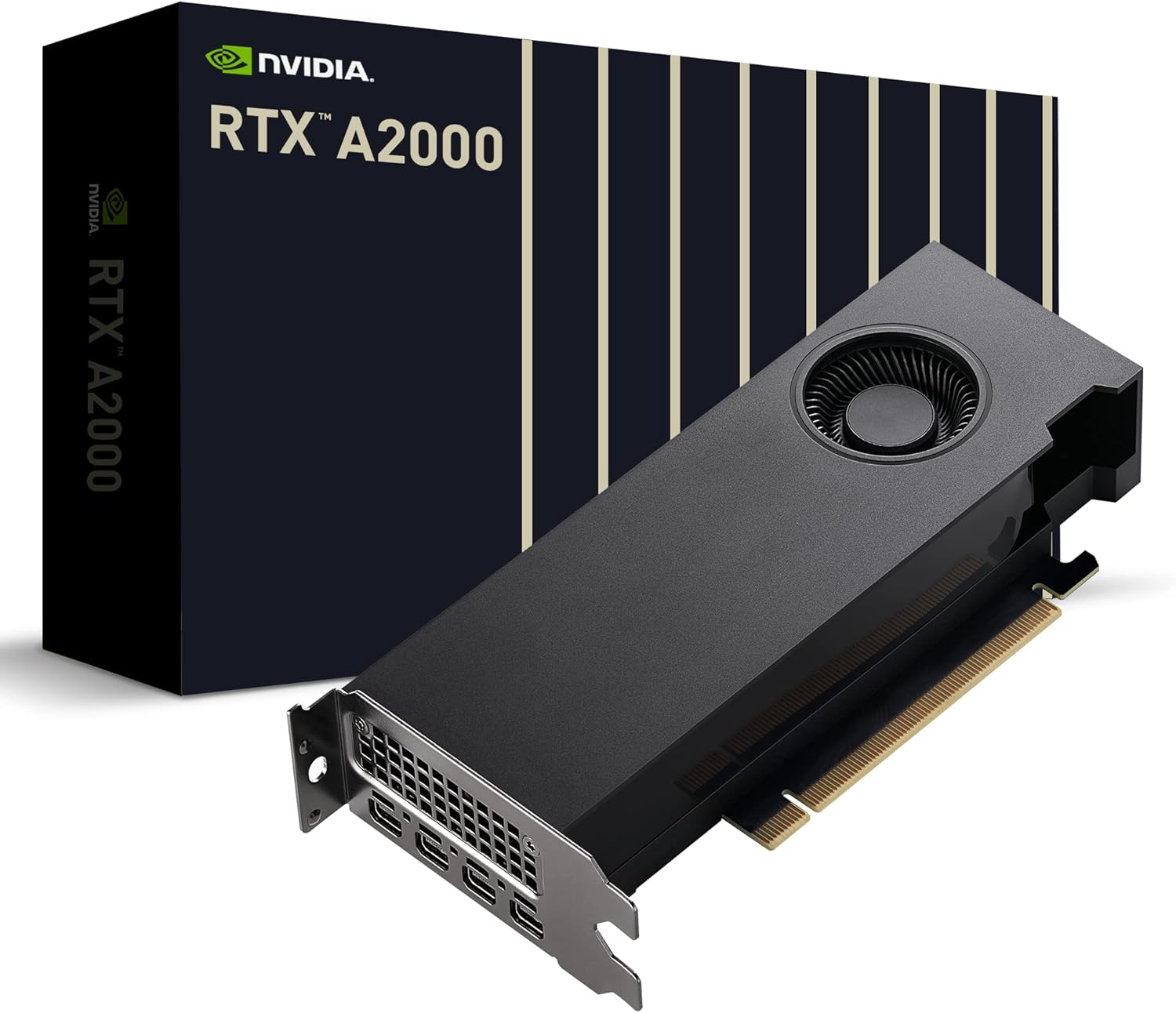 Tarjeta De Video Pny (Vcnrtxa200012Gb-Pb) Quadro Rtx A200012Gb Gddr6192Bitpci-E 4.04*Mini Dp
