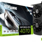 Tarjeta De Video Zotac (Zt-D40700H-10M) Rtx 4070 Twin Edge Oc 12Gb Gddr6X, 192Bit, 2490/21000, Hdcp