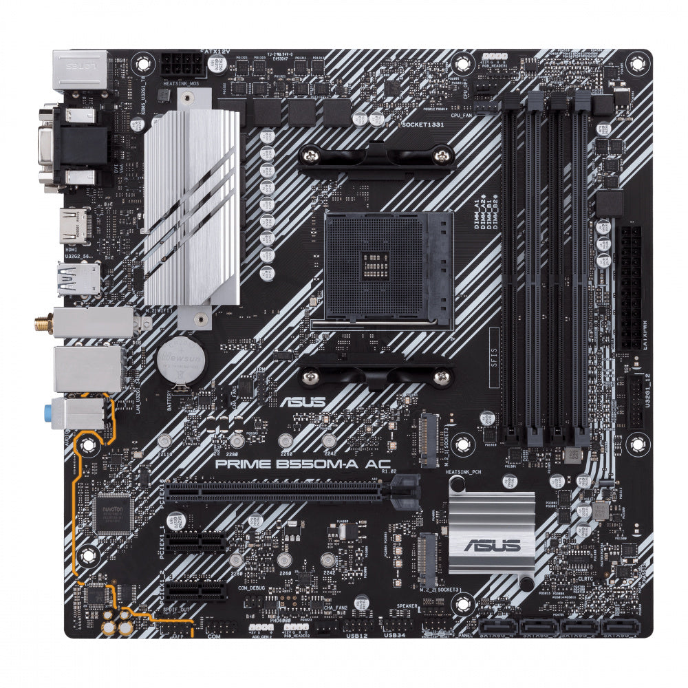 Tarjeta Madre Asus Prime B550M-A Ac Ddr4/Hdmi/Am4/Usb3.2/Wi-Fi