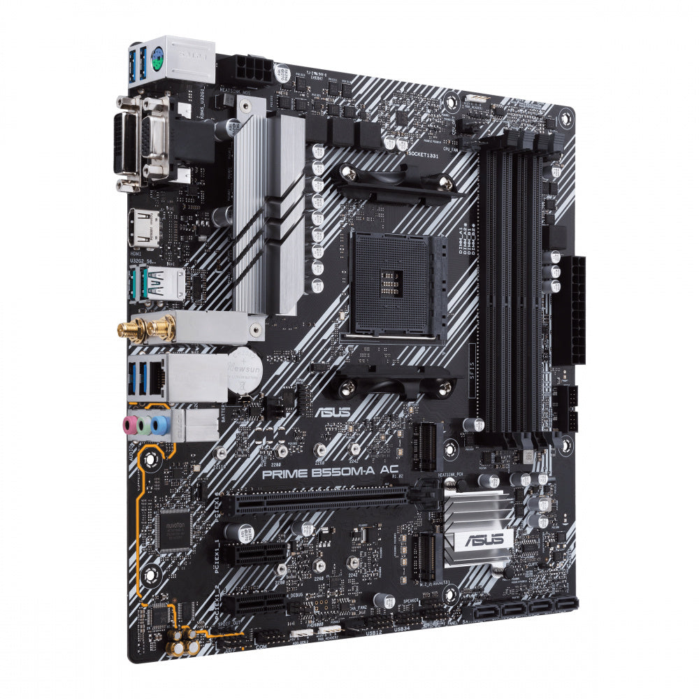 Tarjeta Madre Asus Prime B550M-A Ac Ddr4/Hdmi/Am4/Usb3.2/Wi-Fi