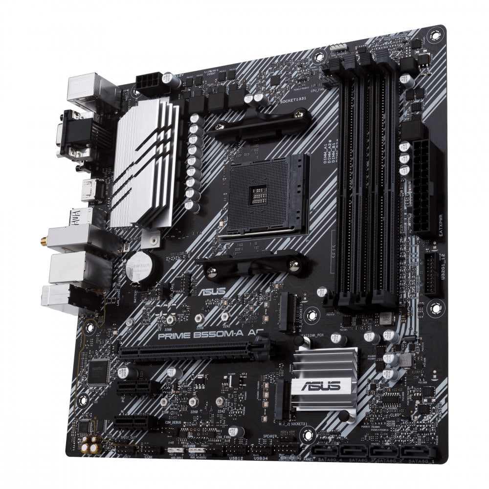 Tarjeta Madre Asus Prime B550M-A Ac Ddr4/Hdmi/Am4/Usb3.2/Wi-Fi