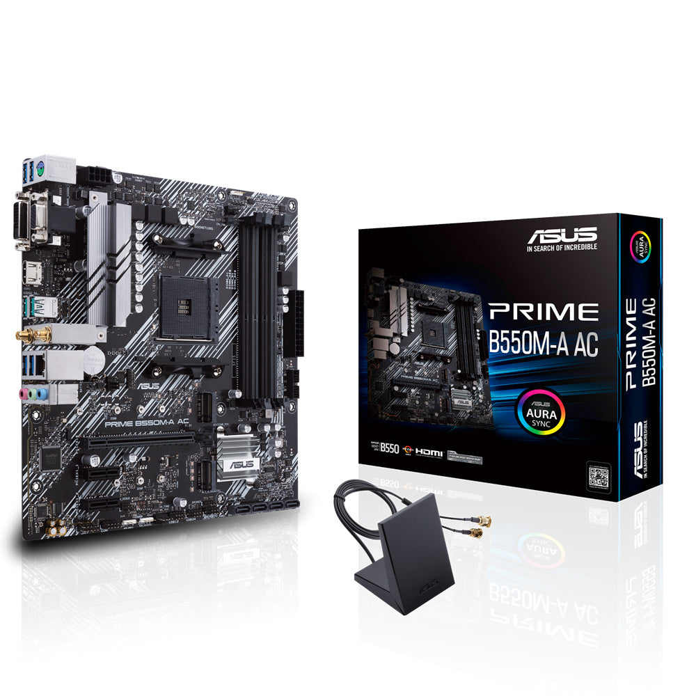Tarjeta Madre Asus Prime B550M-A Ac Ddr4/Hdmi/Am4/Usb3.2/Wi-Fi