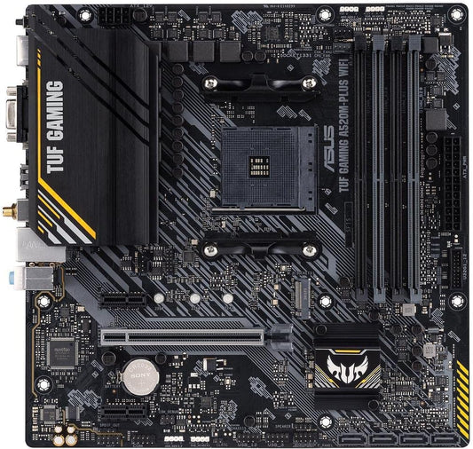 Motherboard Asus (Tuf Gaming A520M-Plus Wifi) Socket Am4,4*Ddr4,Hdmi,Dp,Vga,Pcie-3.0,Wifi,Micro Atx